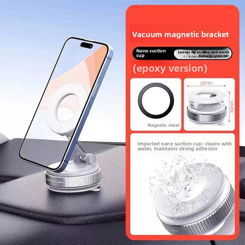 Adjustable Magnetic Car Phone Holder with Vacuum Suction