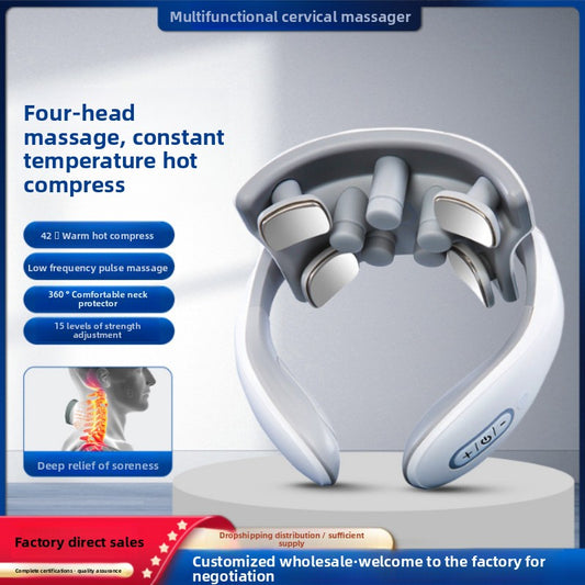 "Long Drive Essential__Portable Neck & Shoulder Massager for Car Travelers & Truck Drivers"