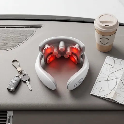 "Long Drive Essential__Portable Neck & Shoulder Massager for Car Travelers & Truck Drivers"