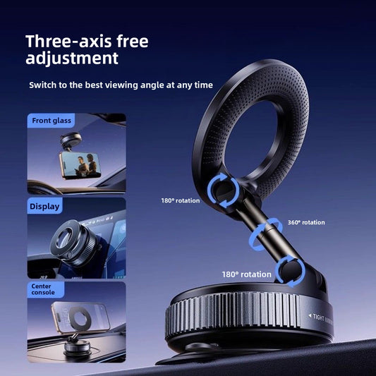 Adjustable Magnetic Car Phone Holder with Vacuum Suction
