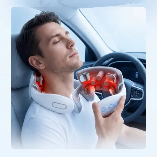 "Long Drive Essential__Portable Neck & Shoulder Massager for Car Travelers & Truck Drivers"