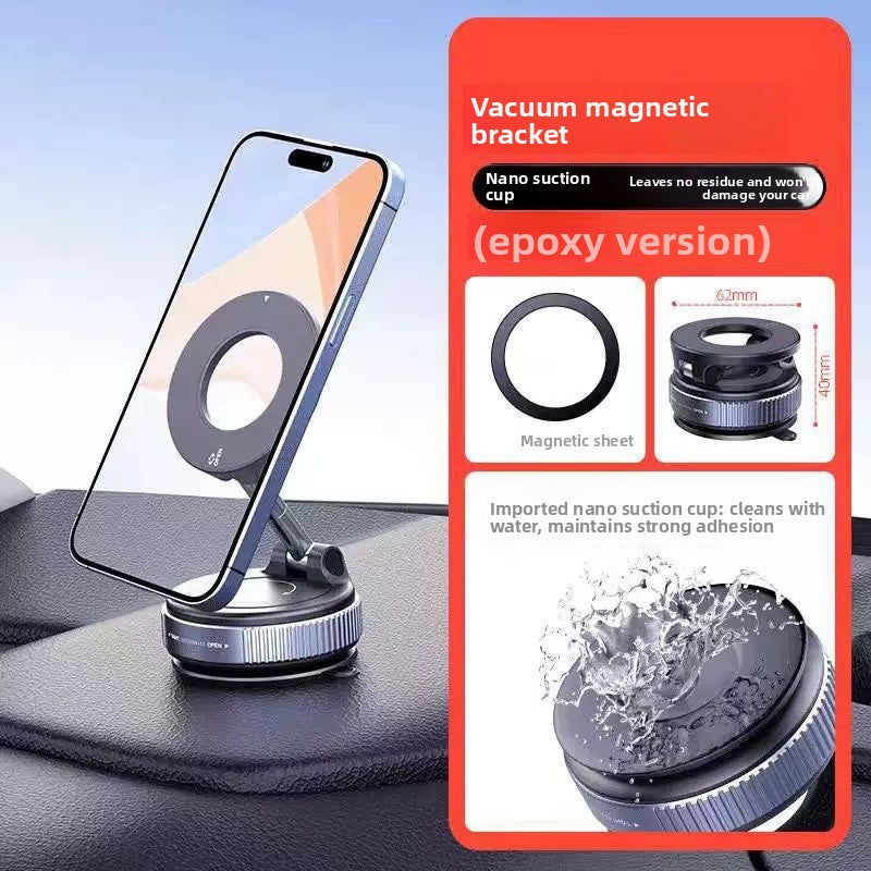 Adjustable Magnetic Car Phone Holder with Vacuum Suction